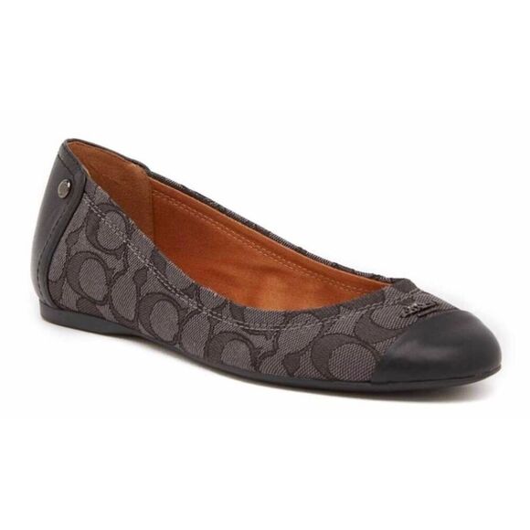 COACH Chelsea Canvas Ballet Flat Size 7.5B - Picture 1 of 7